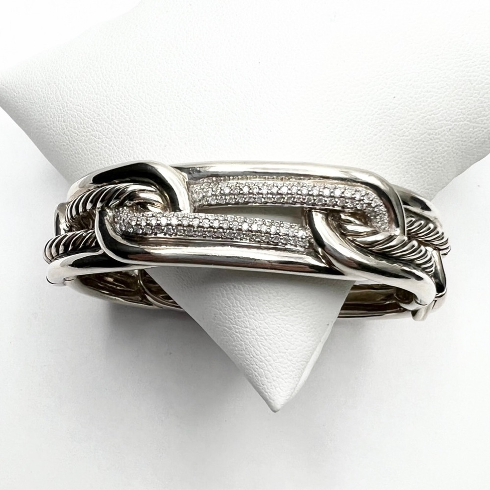 David Yurman Labyrinth Link Bracelet w/ Diamonds - Picture 1 of 15
